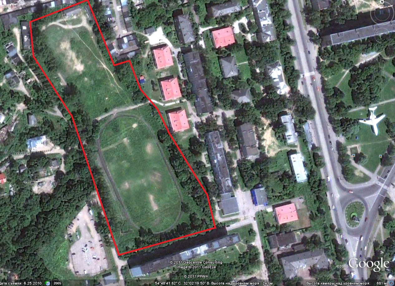 Примерная территория. © Google 2011