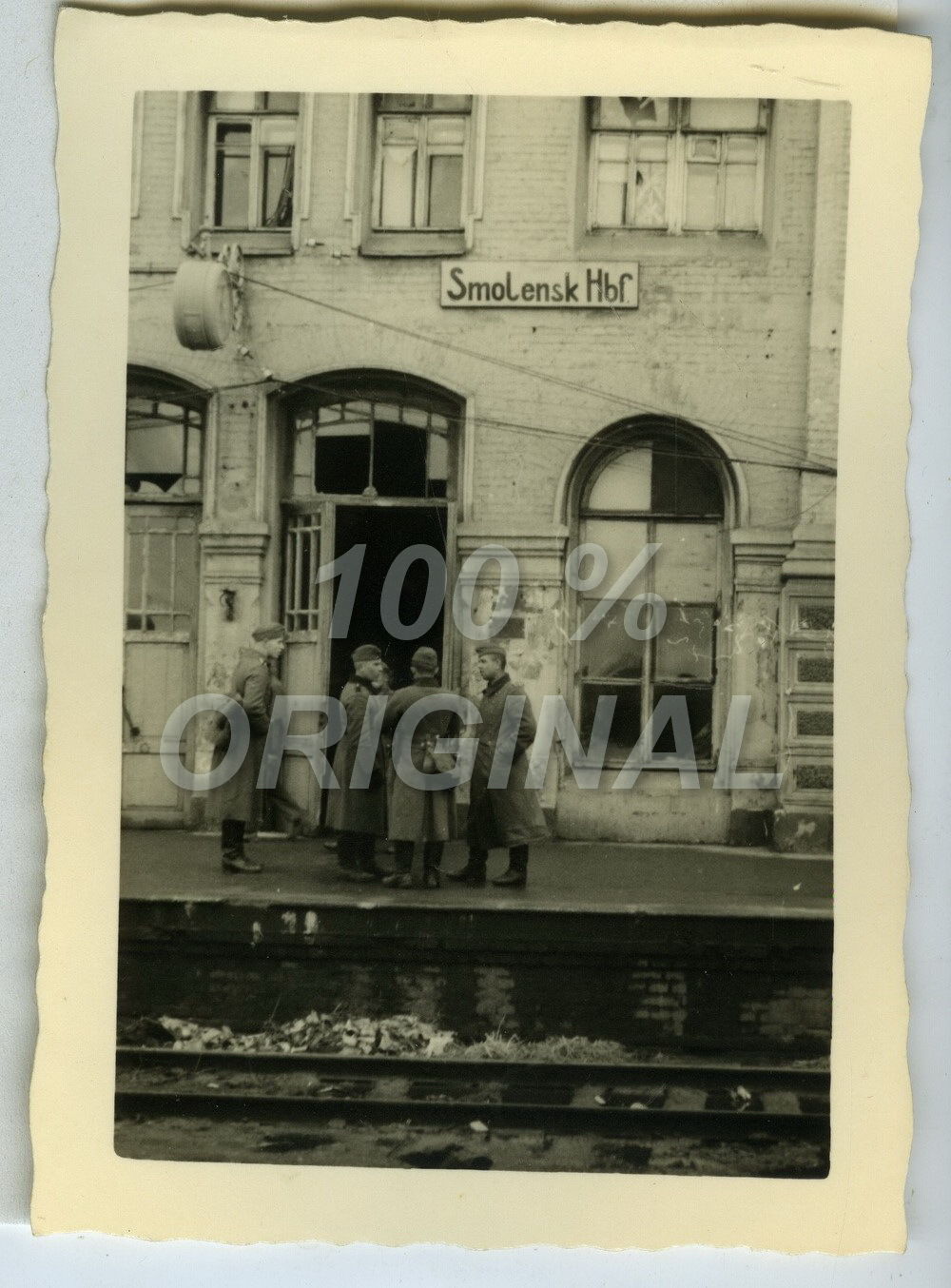 Smolensk Russland Russia InfRgt54 Liegnitz Eisenbahn Bahnhof Soldaten.JPG